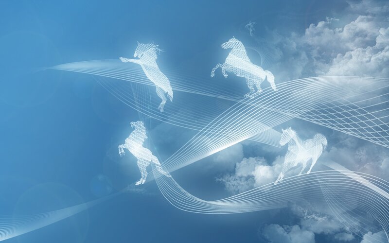Horses in the sky