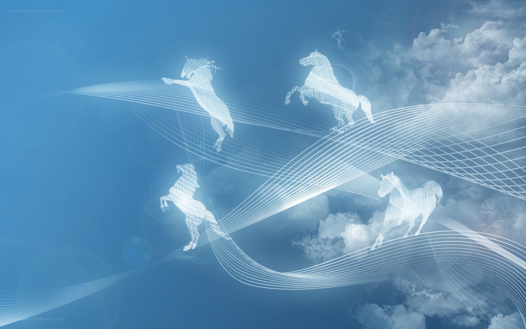 Horses in the sky