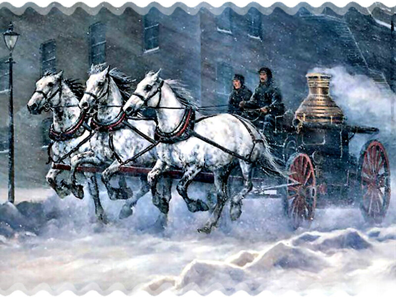 Horses Pulling Fire Engine