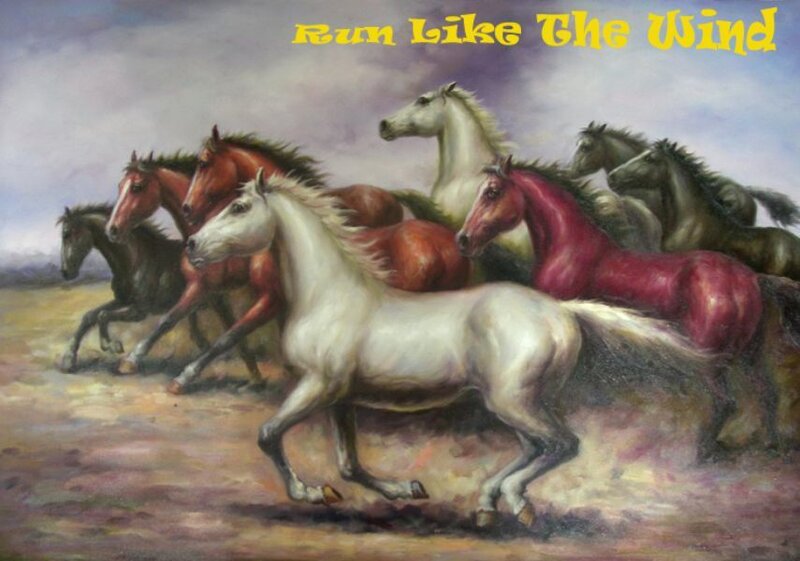 Horses Running Freely