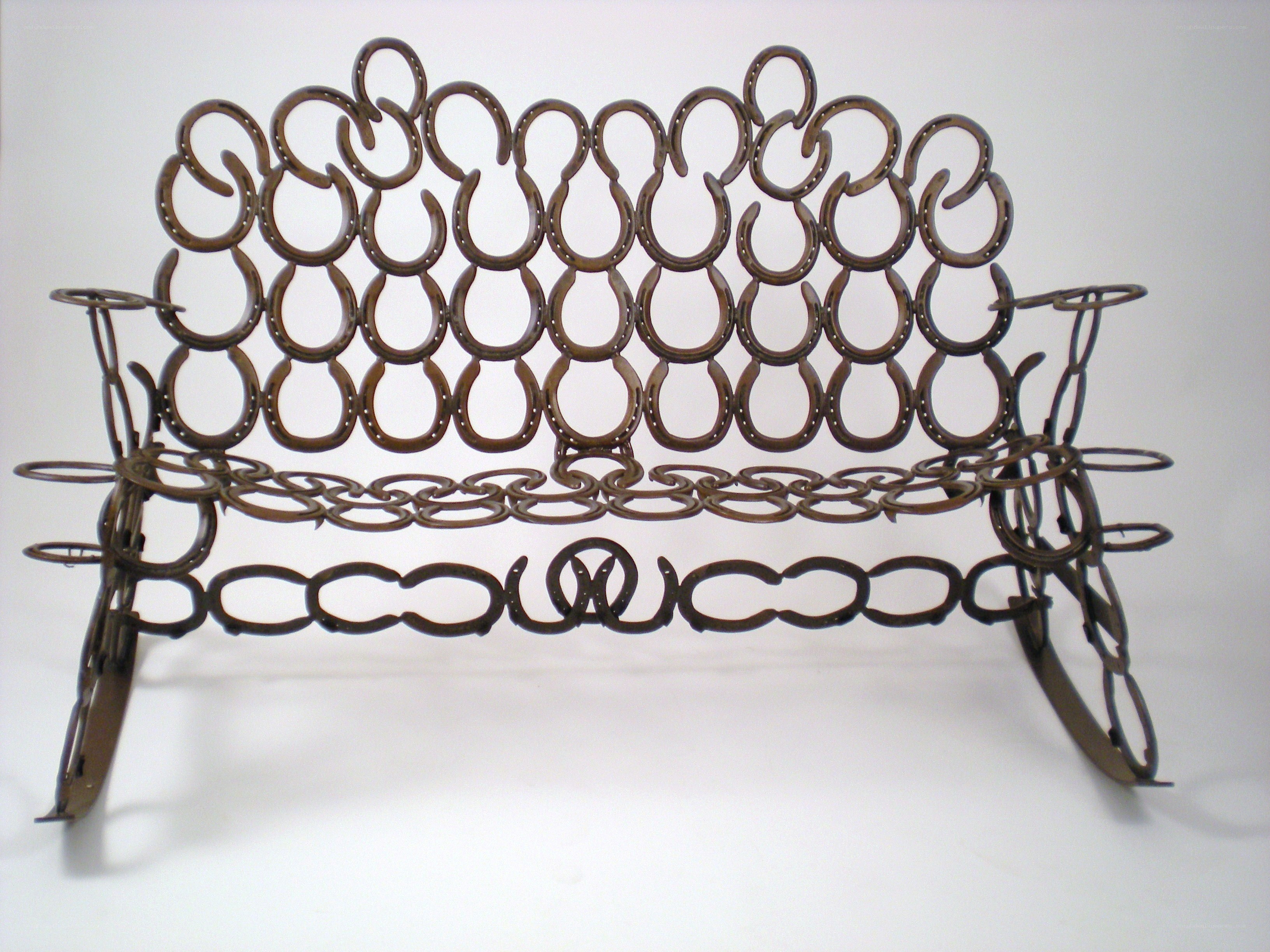 horseshoe bench sculpture