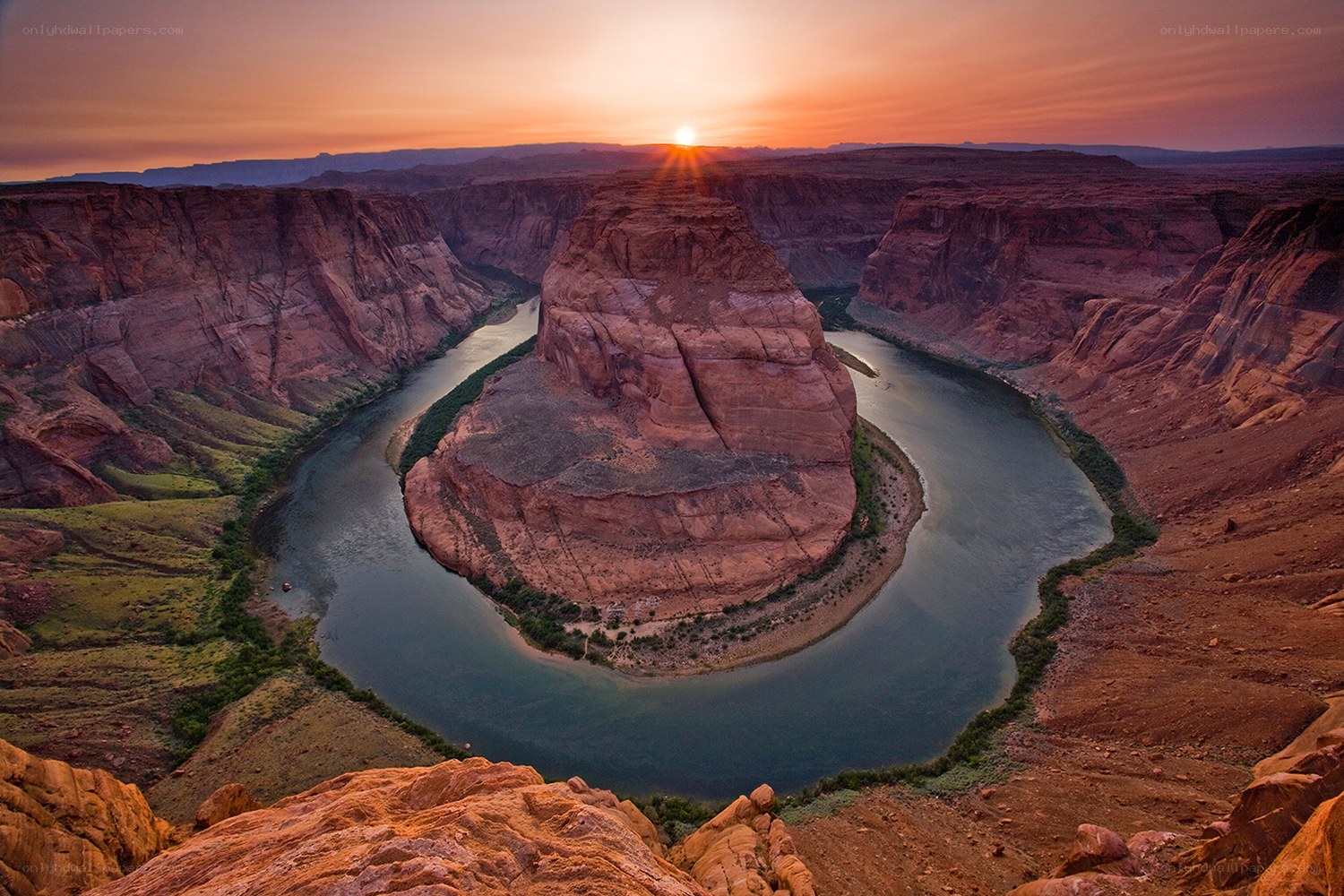 Horseshoe Bend at sunset
