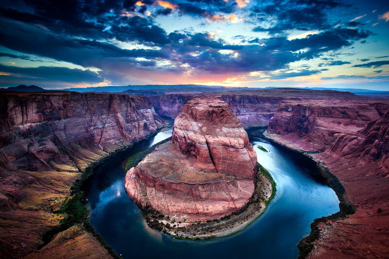 Horseshoe Bend Canyon — Blue, Dramatic