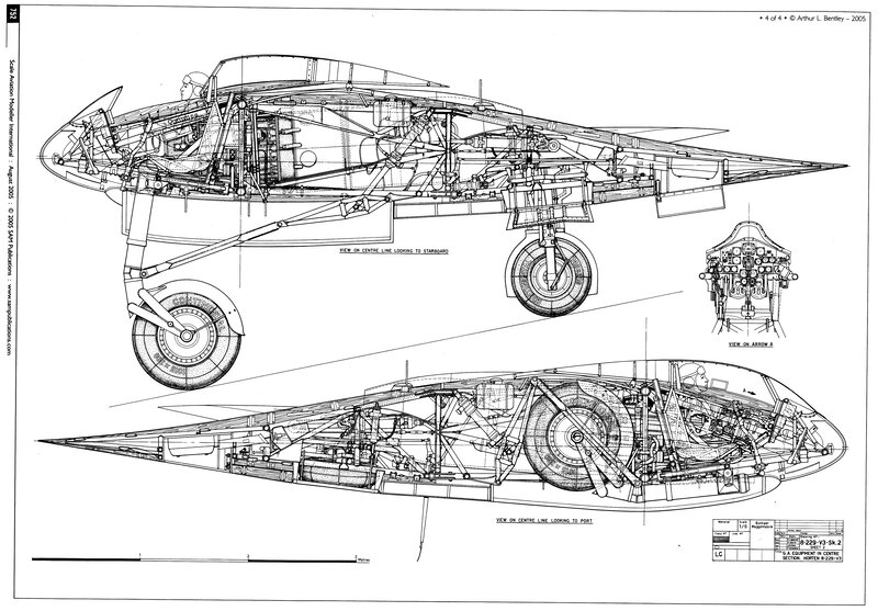 Horten H.XVIII cutaway diagram