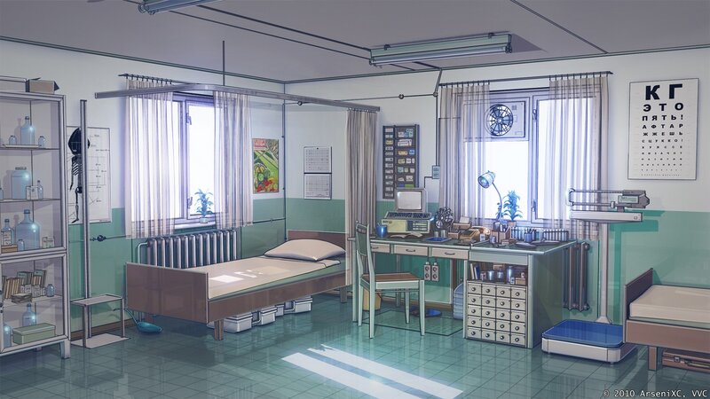 Hospital Room Interior — Green
