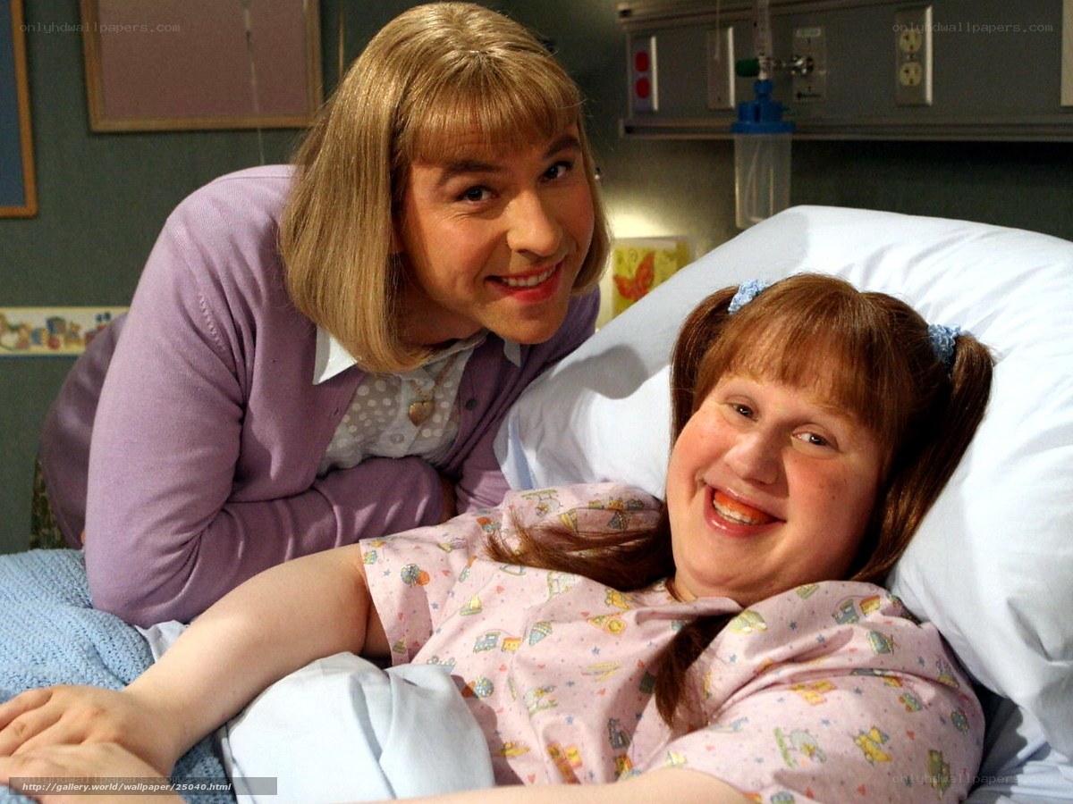 Hospital scene with two women