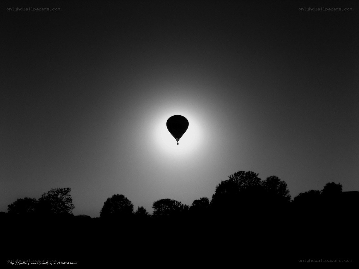 Hot air balloon at dusk