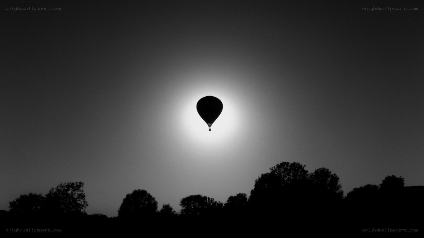 Hot air balloon at sunset