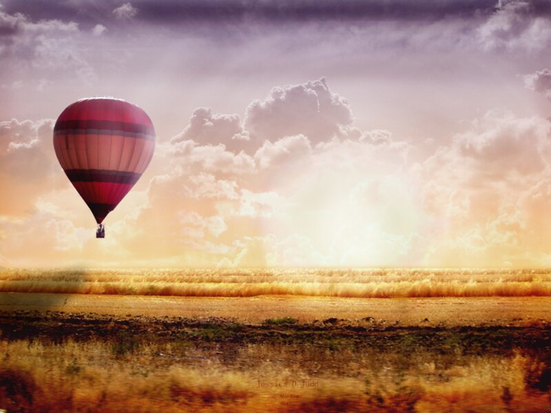 Hot Air Balloon Flying