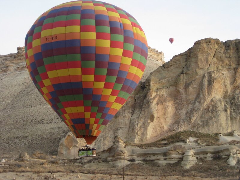 Hot Air Balloon in Canyon