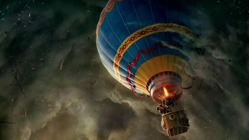 Hot Air Balloon in Debris — Blue