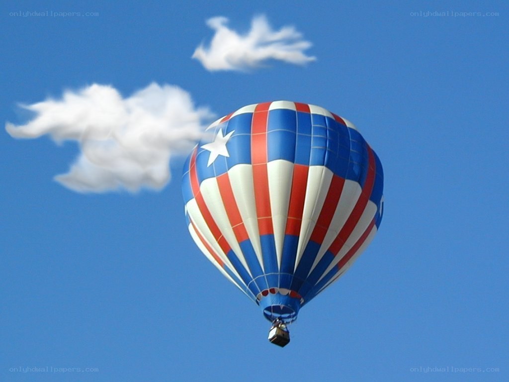 Hot air balloon in sky