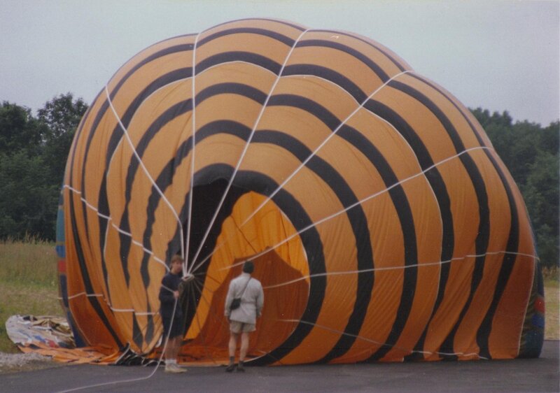 Hot Air Balloon Inflation — Orange