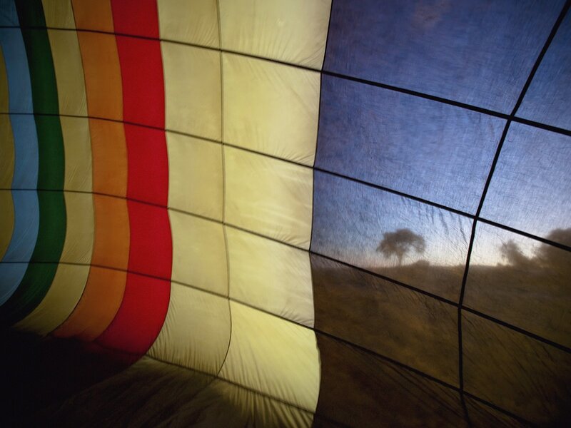 Hot Air Balloon Interior — Yellow, Serene