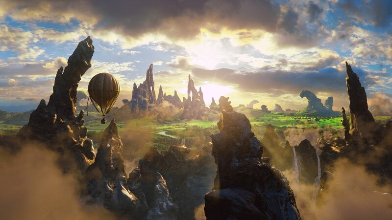 Hot Air Balloon over Canyon — Green