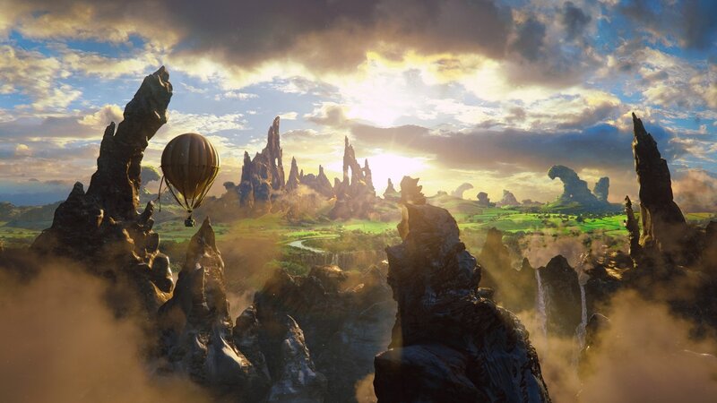 Hot Air Balloon over Cliffs