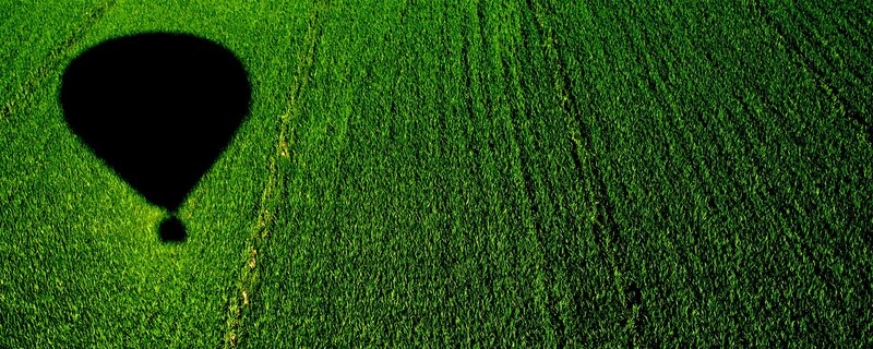 Hot Air Balloon Shadow — Green