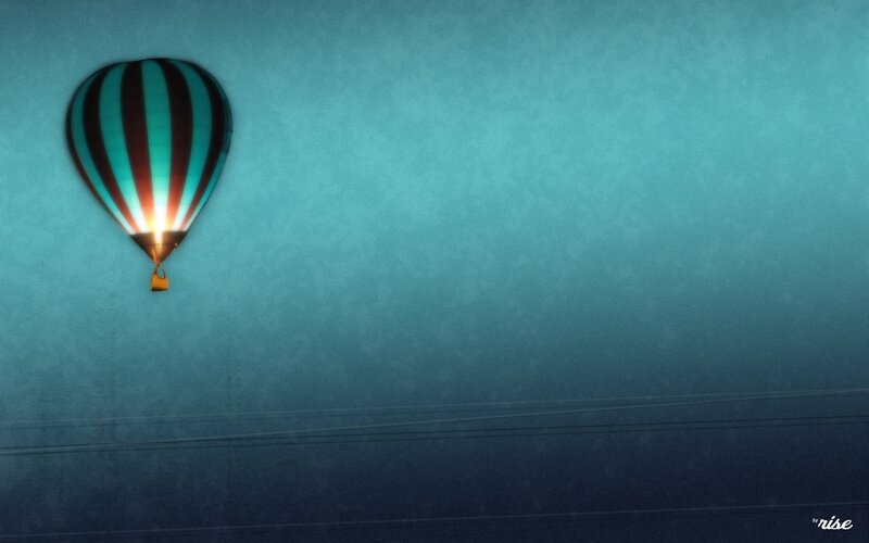 Hot Air Balloon — Teal