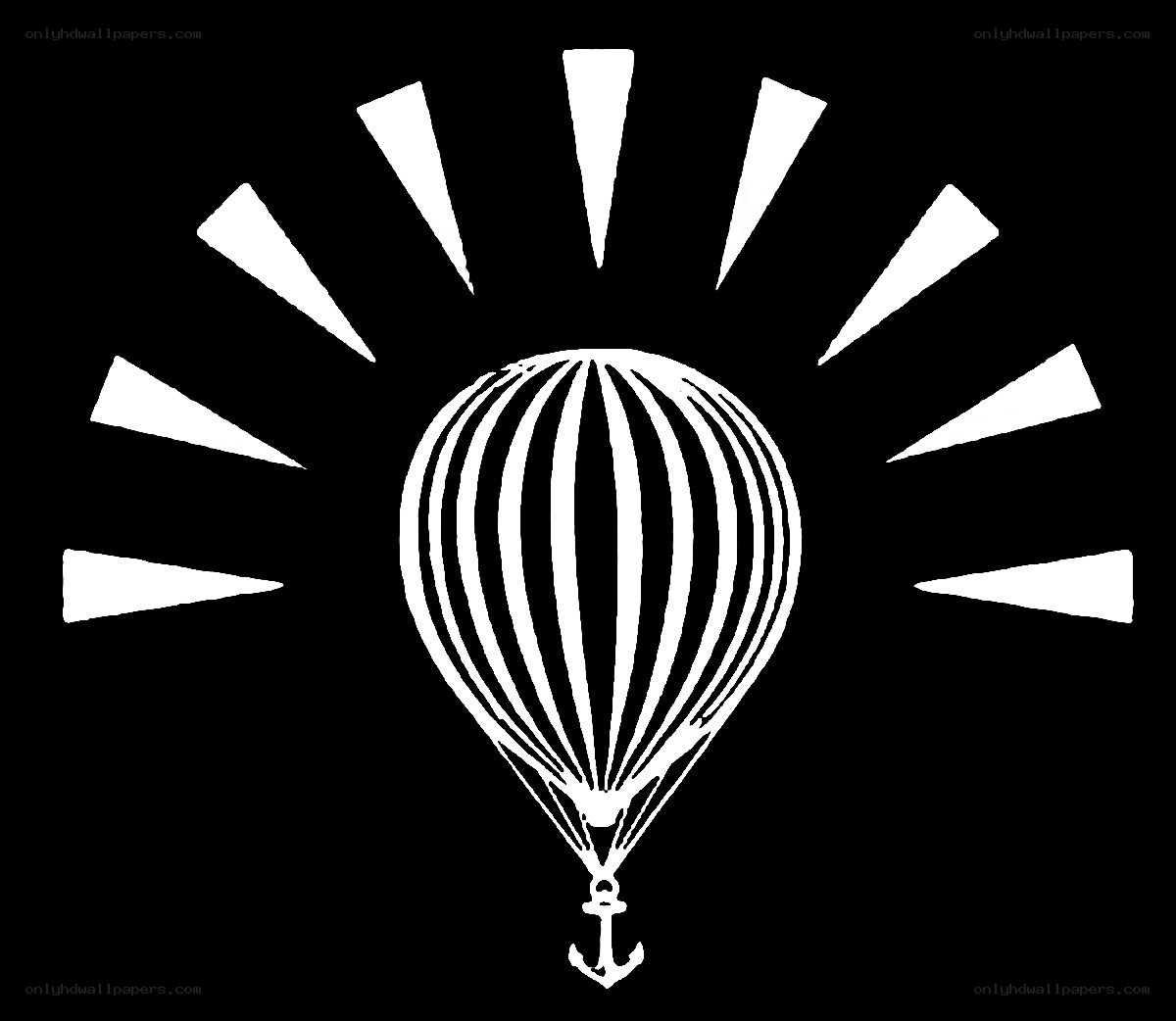 hot air balloon with anchor