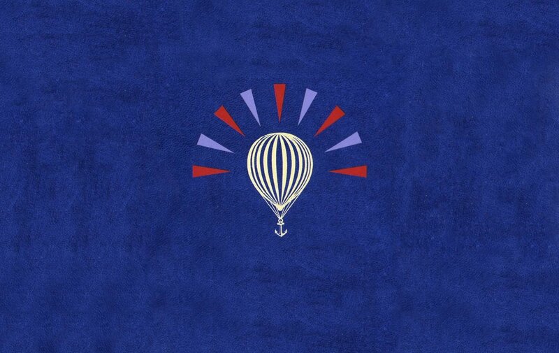 hot air balloon with anchor