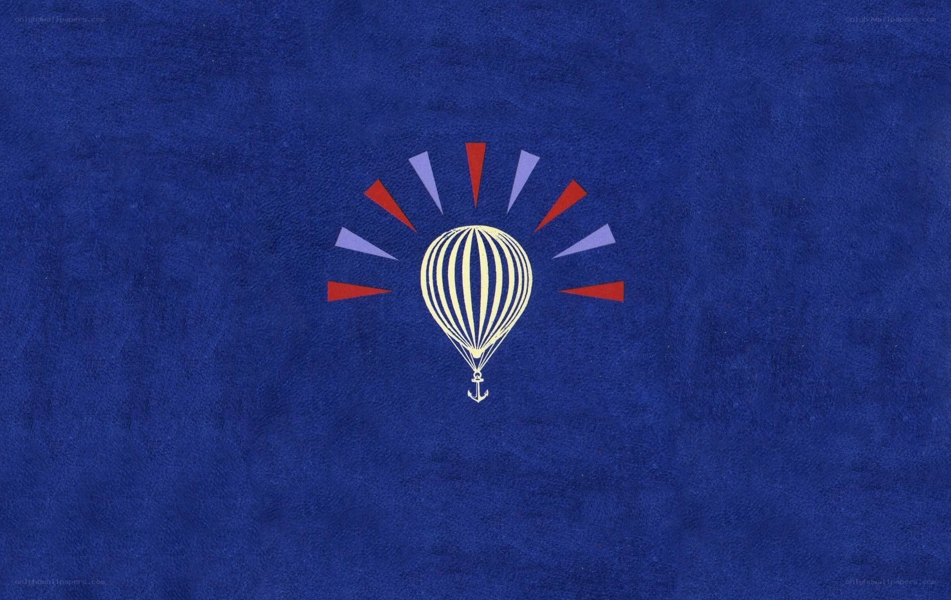 hot air balloon with anchor