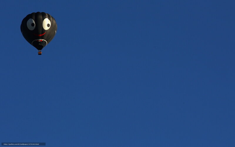 Hot air balloon with cartoon face