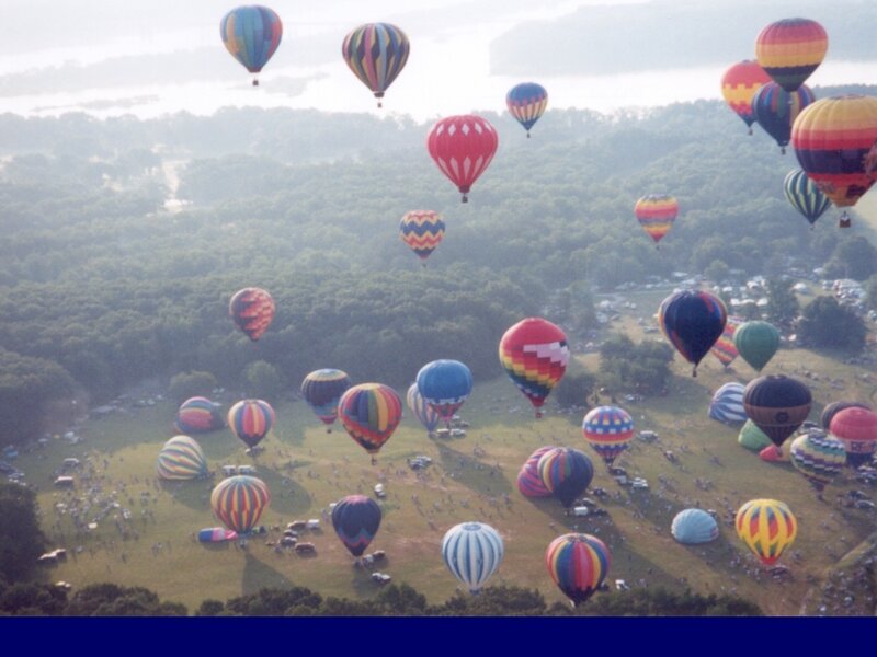 Hot air balloons at festival