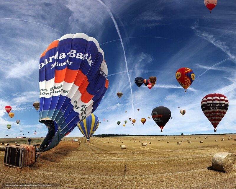 Hot air balloons at festival