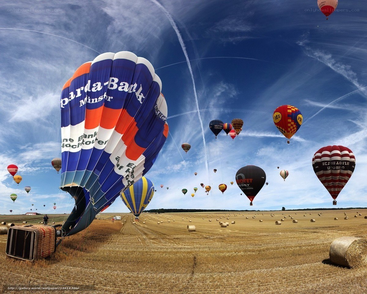 Hot air balloons at festival