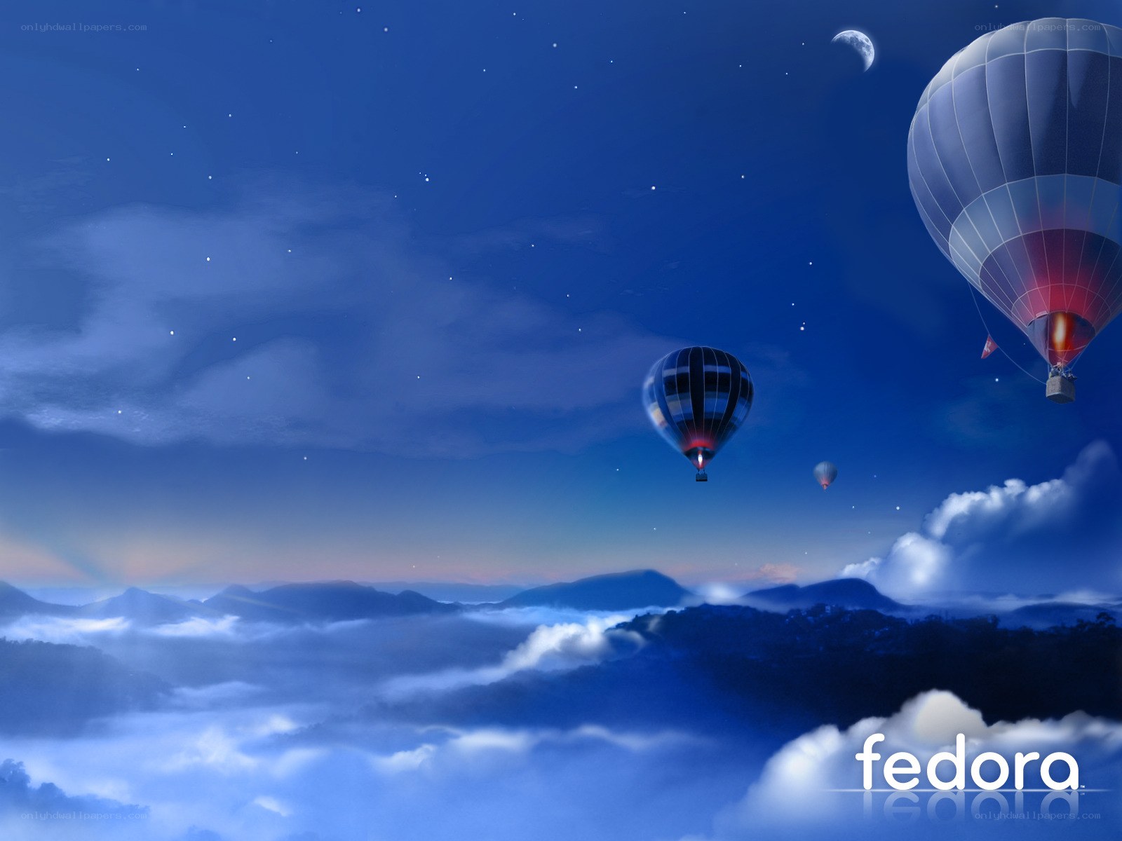 Hot air balloons at night