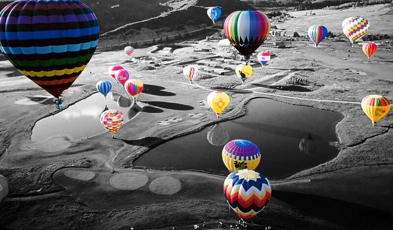 Hot Air Balloons — Black