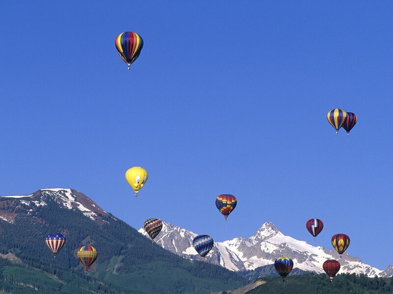 Hot Air Balloons — Blue