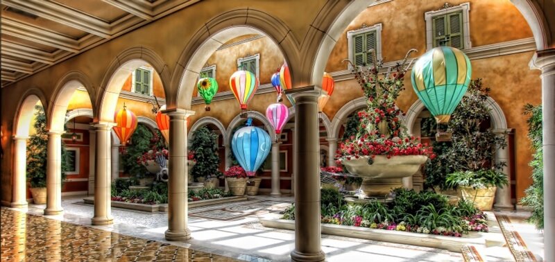 Hot Air Balloons in Courtyard