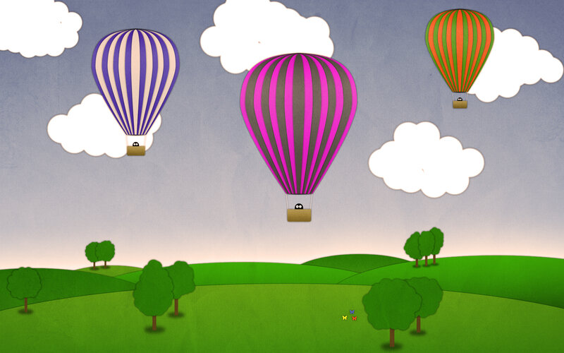 Hot air balloons in the sky