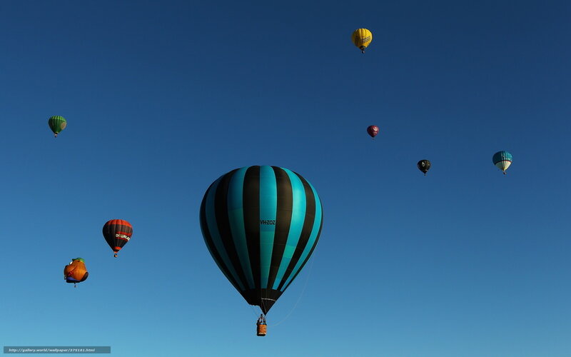 Hot air balloons in the sky