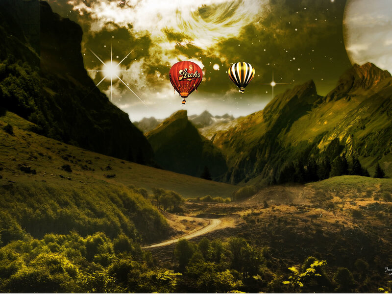 Hot Air Balloons in Valley