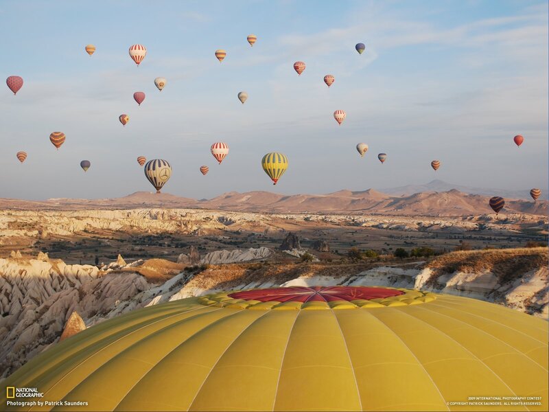 Hot air balloons over Cappadocia