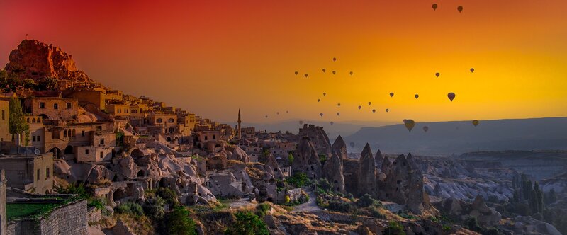 Hot Air Balloons over Cave Town