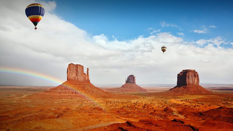 Hot Air Balloons over Mesas