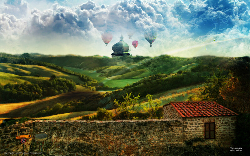 Hot Air Balloons Over Tuscany