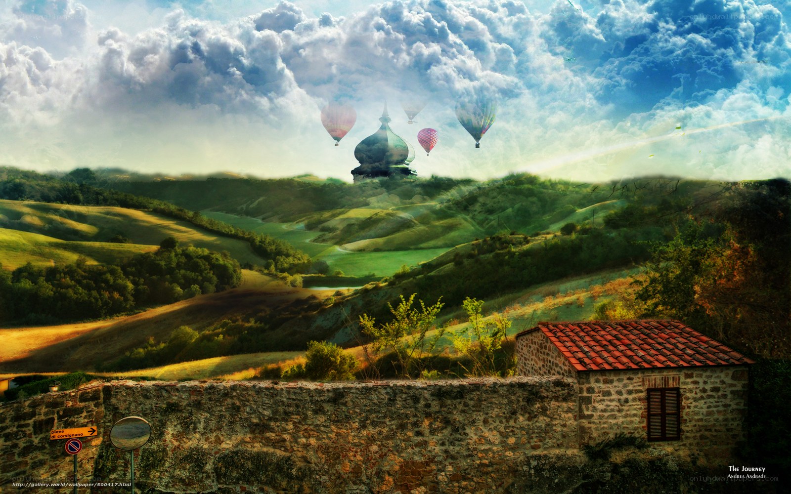 Hot Air Balloons Over Tuscany