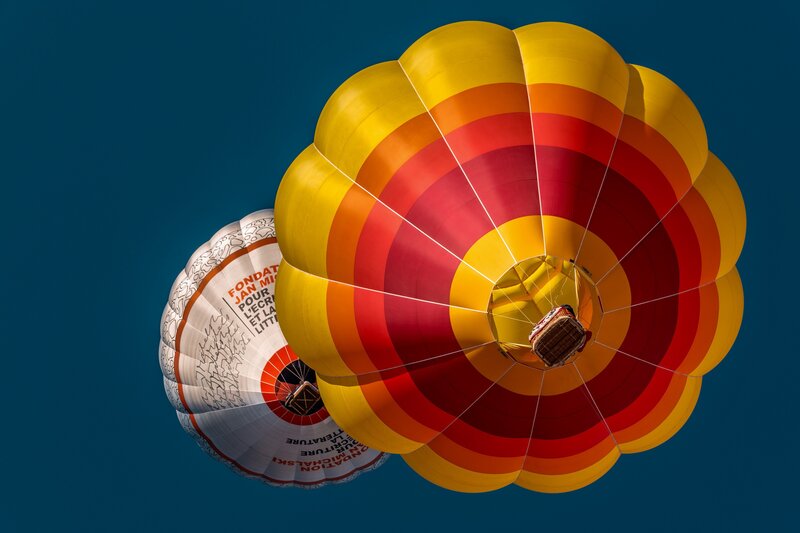 Hot Air Balloons — Yellow, Serene
