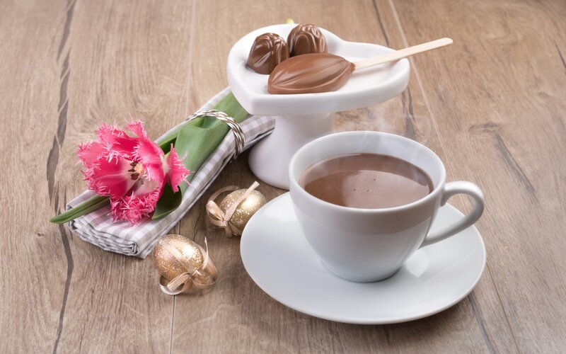 Hot Chocolate and Chocolates — Brown