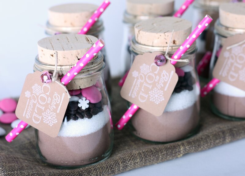 Hot chocolate gift jars