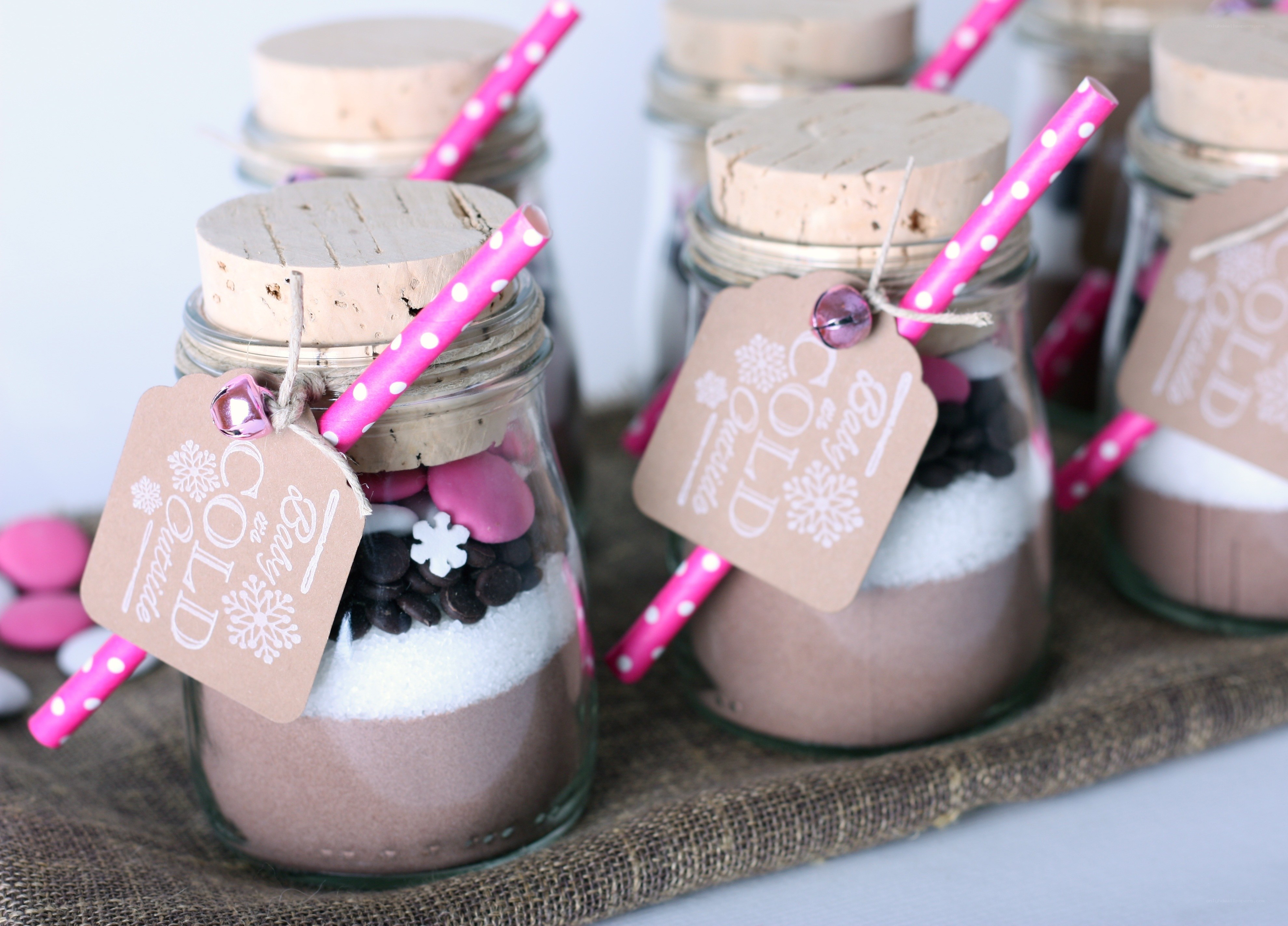Hot chocolate gift jars