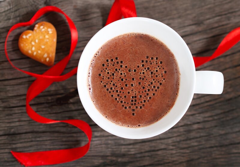 Hot Chocolate in Cup — Brown, Romantic