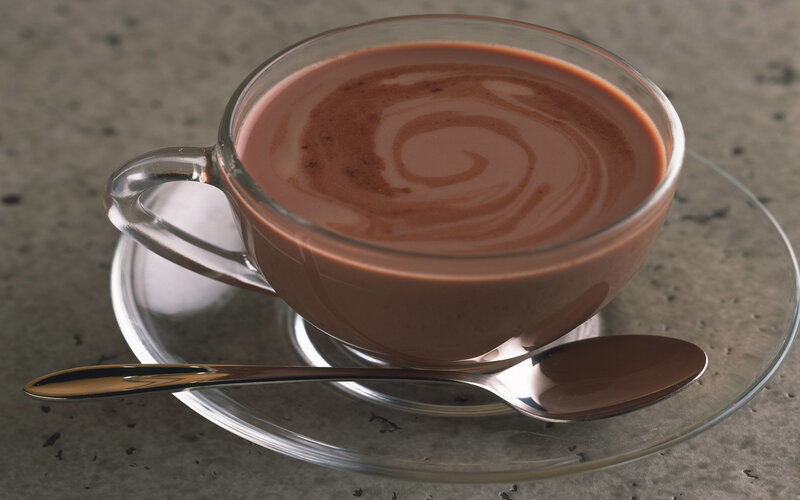 Hot Chocolate in Glass Cup
