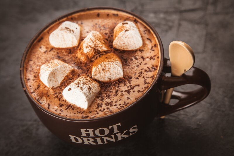 Hot Chocolate in Mug — Brown, Cozy