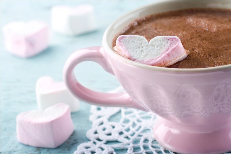 Hot Chocolate with Marshmallow — Pink