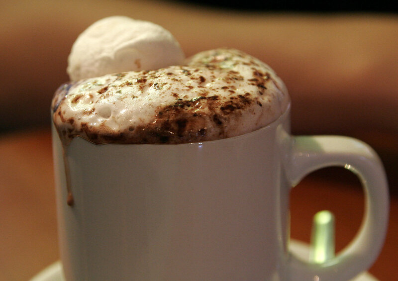 Hot chocolate with marshmallow